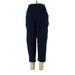 Lands' End Casual Pants - Mid/Reg Rise: Blue Bottoms - Women's Size Large