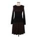 Beige by ECI Casual Dress - Sweater Dress: Black Tortoise Dresses - Women's Size Medium