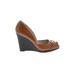 MICHAEL Michael Kors Wedges: Brown Print Shoes - Women's Size 8 - Round Toe