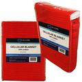 Qualicare Premium Large 2m x 1.5m Cellular First Aid Medical Red Casualty Cotton Blanket - Triple Pack