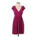 Nine West Casual Dress - Midi: Burgundy Solid Dresses - Women's Size 2