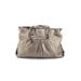 Coach Factory Leather Shoulder Bag: Metallic Gray Solid Bags