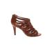 Corso Como Heels: Brown Print Shoes - Women's Size 7 - Open Toe