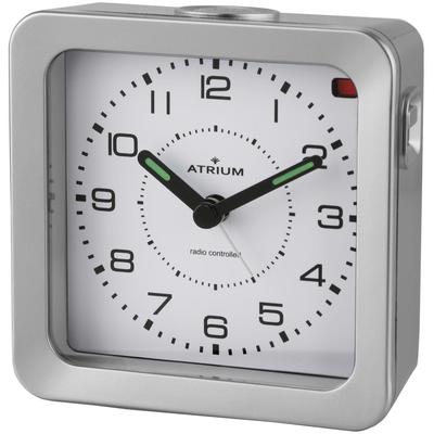 Funkwecker ATRIUM "A660-19", silber (silberfarben), Wecker, Quarzwecker, Schlafzimmer, Snooze, Leuchtzeiger Image