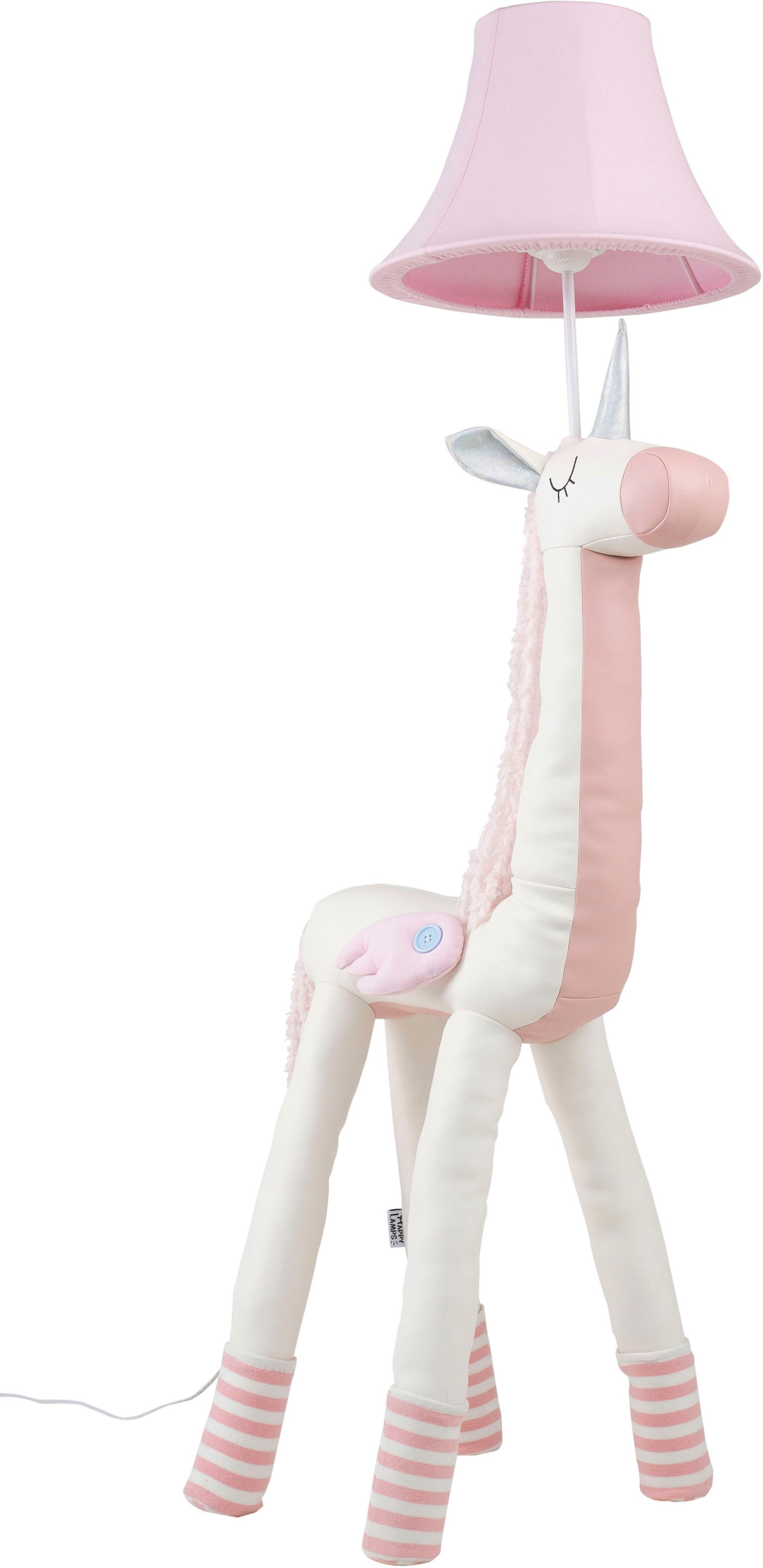 LED Stehlampe "Bonita das Einhorn", rosa (weiß, rosa und silber), 1, H: 120cm, 2 Stk., HAPPY LAMPS FOR SMILING EYES, Leuchten, Hochwertig, Einzigartig, LED Stehlampe