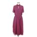 Rachel Roy Casual Dress - Midi Mock Short sleeves: Burgundy Dresses - Women's Size Medium