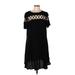 Torrid Casual Dress - High/Low: Black Grid Dresses - New - Women's Size Large Plus