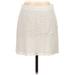 J.Crew Casual Skirt: Ivory Solid Bottoms - Women's Size 2