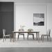 Orren Ellis Cielke Nordic modern simple ash wood rectangular rock plate dining table & chair combination Wood in Brown/White | Wayfair