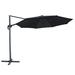 Arlmont & Co. Roma 139 Umbrella in Black | 92 H x 139 W x 139 D in | Wayfair BA4C589AABB345C6B7F56B97DC017B4E