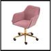 Mercer41 Yelani Velvet Task Chair Upholstered/Metal in Red/Pink | 30.3 H x 24.8 W x 22.8 D in | Wayfair F0C2B09B228B48F2A31C789FBBCF13B0
