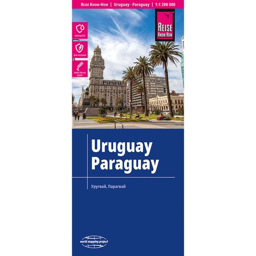 Reise Know-How Landkarte Uruguay, Paraguay (1:1.200.000), Karte (im Sinne von Landkarte)