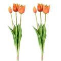 Künstlicher Wild-Tulpenbund, 47Cm, 2Er-Set (Farbe: Orange)