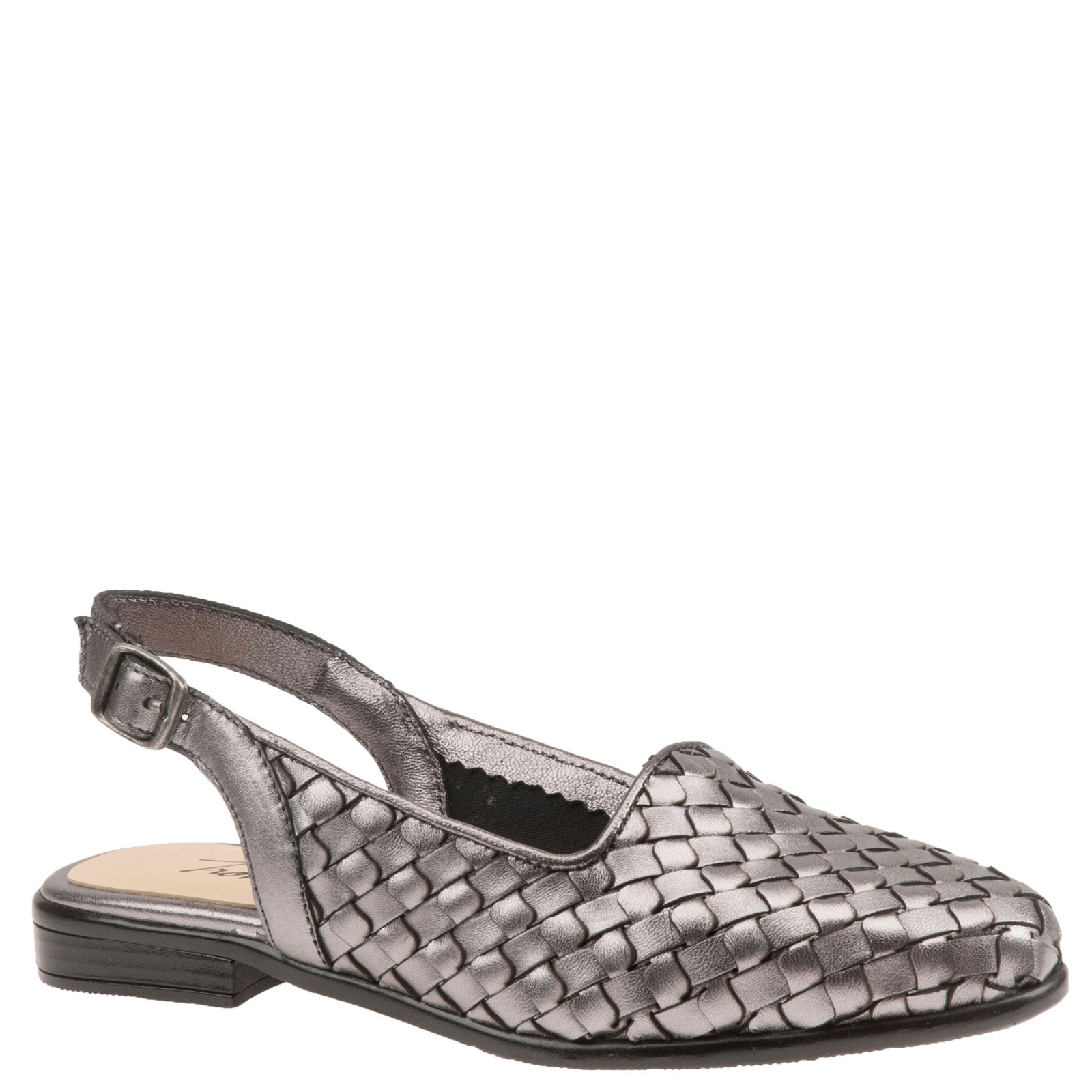 Trotters Lea - Womens 10.5 Metallic,Pewter Slip On W