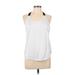 Nike Active Tank Top: White Activewear - Women's Size Large