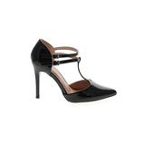 Journee Collection Heels: D'Orsay Stilleto Cocktail Party Black Print Shoes - Women's Size 9 - Pointed Toe