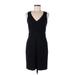 Banana Republic Casual Dress - Sheath V Neck Sleeveless: Black Print Dresses - Women's Size 6