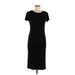 ASOS Casual Dress - Midi Crew Neck Short sleeves: Black Print Dresses - Women's Size 8