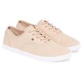 Sneaker TOMMY HILFIGER "CANVAS LACE UP SNEAKER" Gr. 37, beige (hellbeige) Damen Schuhe Sneaker