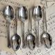 Vintage silver plated tablespoons - Set of six spoons - Tablespoons Set - mid century cutlery