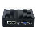 PARTAKER Fanless Mini PC Desktop Computer Micro PC Intel Celeron J1900 Quad Cores Processor (Black) Dual LAN HD VGA 6xUSB Port Win 10 Pro 4GB Ram 128GB SSD