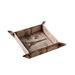 airpow Makeup Storage Box American Leather Tray Desktop Finishing Tray Home Storage Tray for Shelves Closet Storage Baskets