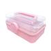 RBCKVXZ Home Organization and Storage Three-layer Folding Storage Box Portable Toolbox Cosmetics Transfer Box Art Nail Storage Box Home Essentials on Clearance