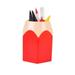 Prolriy Pencil Barrel Clearance Pencil RD Storage Vase Pot Pen Stationery Holder Brush Makeup Housekeeping Organizers Red