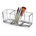 Hxoliqit Brush Brushes Clear Holder Cosmetics Organizer Storage Makeup Acrylic 3 Slot Tools & Home Improvement Storage Shelf Rock Rack Shelf Kitchen Rack Organizer Rack