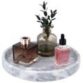 Marble Tray Round Marble Tray Round Decorative Stone Tray with Anti-Slip Pads Marble Round Vanity Tray Organizer for Displaying Jewelry Perfumes Cosmetics