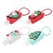 ATriss Christmas Hand Sanitizer Holder 5Pcs 30Ml Christmas Series Hand Sanitizer Holders Cartoon Empty Keychain Bottles