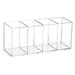 Baade Acrylic Pen Holder Acrylic Pen Holder Countertop Pen Holder Makeup Brush Holder 4-Compartment Pen Holder