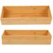 2 Pcs Wood Tray Sundries Storage Case Storage Box Bamboo Drawer Organizer Skincare Organizers