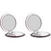 Set of 2 Hand Held Mirror with Magnification Vanity Lighted Folding Mirrors Magnifying Makeup Bridesmaid Pocket for Cute Small Resin Glass