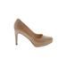 Cole Haan Heels: Pumps Stilleto Cocktail Party Tan Print Shoes - Women's Size 6 - Round Toe