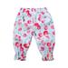 New Casual Polka Dot Fashion Floral Print Boys and Girls Mid Waist Cropped Floral Bloomers Children Spring and Autumn Long Pants