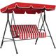 Balancelle de jardin 3 places toit inclinaison réglable coussins assise et dossier 1,72L x 1,1l x