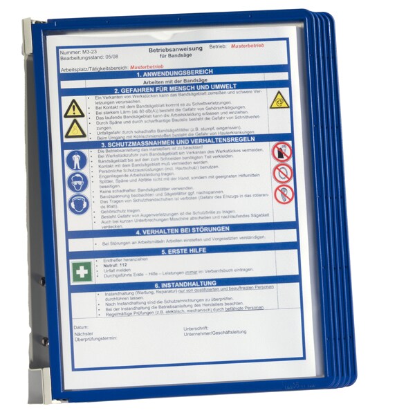 DURABLE Vario Sichttafel 5 Flächen DIN A4 Wandmontage PP (Polypropylen) Blau Image