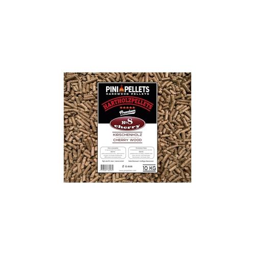 PINI Grillpellets Nr. 8 Kirsche 10 kg BBQ Hartholzpellets zum Grillen Räuchern Smoken