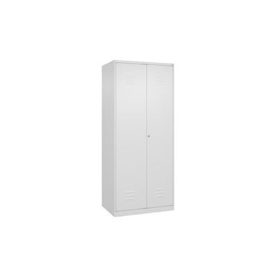 C+P Aufbewahrungs Doppel-Spind Classic PLUS, 2 Abteile, 4 Fachböden, HxBxT 185x80x50cm, Zylinderschloss, Verkehrsweiß von PROREGAL Image