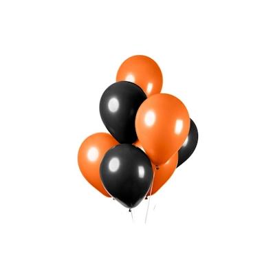 10 Luftballons schwarz orange Halloween