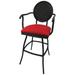 Swivel 30" Bar Stool Adelle - Black Powder Coated Frame - 30 inch Seat