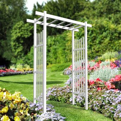 7FT Vinyl Grden Arbor In White