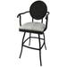 Swivel 30" Bar Stool Adelle - Black Powder Coated Frame - 30 inch Seat