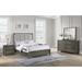Coaster Furniture Kieran Bedroom Set with Upholstered LED Headboard Grey