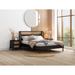 3-Pieces Bedroom Sets Queen Size Platform Bed with Two Nightstands