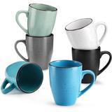 Coffee Mugs Set of 6, Ceramic Coffee Cups for Cappuccino, Latte, Tea