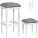 2 PCS Bar Stools 3-Height Adjustable Wood Barstools Bar Dining Stools