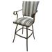 Outdoor 30" Swivel Bar Stool with a Padded Back Jenna - Beige Frame - 30 inch Seat