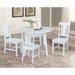 42" Solid Wood Round Dual Drop Leaf Table with 4 Dining Chairs